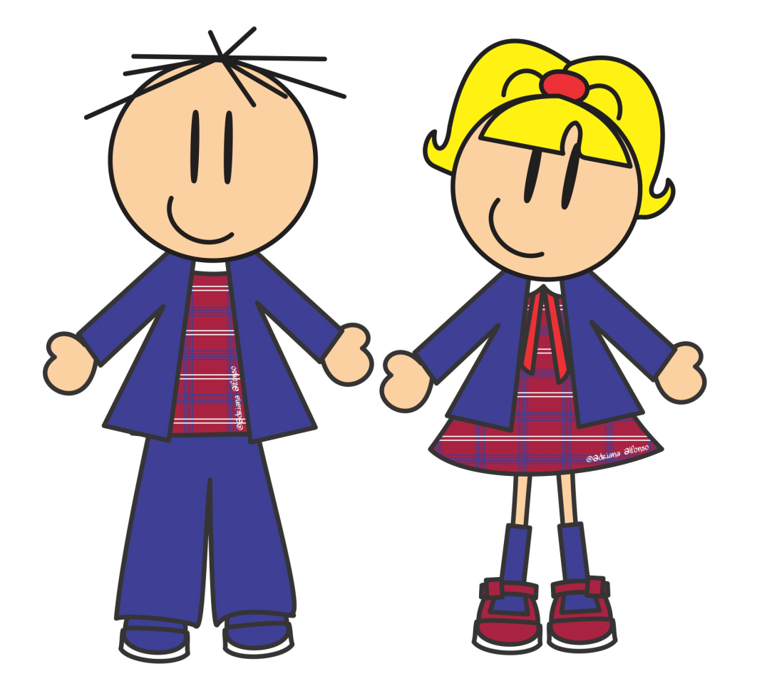 pareja de niños